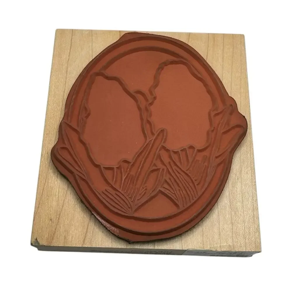 VTG Large Rubber Stamp Hyacinth Floral 4 X 4.5 inch Punch Paper Crafts Scrapbook